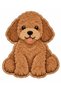 Eta Cute Dog Figured Pattern Modern Woven Base Decorative Carpet Eta4394 - 3