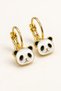 Animal Figured Panda Chick Bee Cat Stone Earrings Suitable for Young People and Children – Non-Allergenic Stylish Elegant Earrings - 3