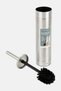 Slender Toilet Brush With Weighted Base In Stainless Steel, Silver - 2