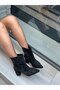 Black Suede (Asely) Wide XL Cut Women's Heeled Boots - 7