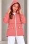 Girl's Hooded Pocketed Lined Seasonal Basic Raincoat - 3