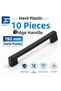 Hard Plastic Bridge 192 mm Black Furniture Kitchen Drawer Cabinet Handle 10 Pcs