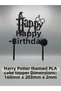 Harry Potter Themed Birthday Cake Decoration, Black Pla Cake Topper - 7