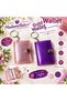 Two-Color Keychain Gold Collection Wallet & Mini Wallet (Purple and Silvery Pink)
