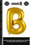 Special Production Invitation Party Material Event B- Letter 34 Inch Gold Color Balloon 76 cm