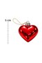 Set of 6 5 cm Heart Shaped Christmas Pine Tree Ornaments - 4
