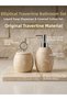 🌿   Travertine Stone Elegance: Ellipse 2-Piece Bathroom Accessory Set