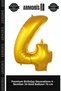 Premium Ornament Birthday Celebration Product 4- Number 34 Pearl Gold Color Balloon 76 cm