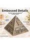 Turkey Themed Metal Pyramid Ashtray Incense Burner Jewelry Box with Lid Decorative Gift 12X12 cm - 2