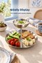 2-Tier Stainless Steel Fondue Presentation Plate |   Chocolate Cheese Sauce Bowl Serving Stand Desktop Set - 5