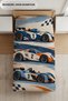 Retro Racing Cars Patterned Single Boy's Duvet Cover Set - with Sheets - 3