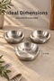3-Piece Stainless Steel Presentation Bowl 10 cm Mini Snack Bowl Dessert Serving Plate - 5