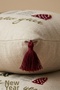 Christmas Tree Patterned Punch Embroidered Throw Pillow Cover Cotton 42X42 cm - 6