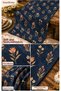 Midnight Garden Petite Bloom |   Navy Blue Small Floral and Botanical Patterned Decorative Table Runner |   Vintage Stylish Tableware Decor - 7