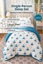 Cheriyy |   Cherry Patterned Double-Sided Single Wellsoft Sleeping Set |   155 X 215 cm |   Quilt |   Elastic Fitted Sheet |   Pillowcase |   Home Textiles - 5