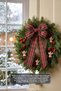 Christmas Scottish Plaid Wired Fabric Ribbon 5 Meters – Steel Wire Tartan Patterned Voluminous Bow and Tree Decoration Ribbon - 3