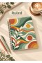 Retro Botanical Themed Set of 2 A5 Metal Spiral Lined-Checkered Cardboard Cover Retro Botanical Themed Set of 2 A5 Lined-Checkered Notebook - 3