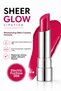 Sheer Glow Lipstick - Glossy Finish Moisturizing Lipstick - Electric Fuschia - 008