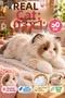 Cream-Colored Realistic Cat-Looking Plush Cat 50 cm Long Furry Soft Cuddly Decorative Toy Cat - 2