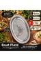1 Piece 430 Quality Chrome Steel Engraved Kayak Plate 33 cm – Handmade Rice and Salad Presentation Plate - 4