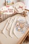 Littlestory 3-Piece Baby Muslin Cover Set 100% Cotton 75X78 cm 2 Patterns 1 Ecru - Ztlittlestory - 7