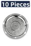 24 cm Authentic Patterned Chrome Steel Kebab, Grill, Appetizer, and Serving Plate - 3