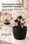 7-Compartment Makeup and Brush Organizer with Transparent Lid Dustproof Cosmetic Organizer Box Stand - 3