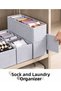 3 Pieces Sock and Laundry Organizer Drawer and Closet Organizer, Shelf Organizer, Foldable - 4