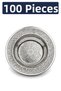 15 cm Authentic Patterned Chrome Steel Deep Appetizer and Presentation Plate with Side Rims - 4