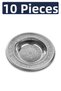 15 cm Authentic Patterned Chrome Steel Deep Appetizer and Presentation Plate with Side Rims - 3