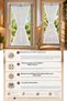 Black Grek Briz Butterfly 1-3 Layered Pleated Tulle Curtain Door Window Curtain, Rods Included - 7