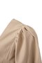 Beige Square Neck Front Stitching Detailed Blouse Twoaw27Bz00358 - 3
