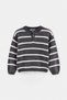 Anthracite Boy's Striped Plain Long Sleeve Knitwear Sweater Tkdaw27Kz00045
