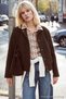 Brown Soft Textured Oversize Thick Knitwear Cardigan Twoaw27Hi00015 - 4