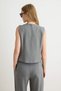Gray Melange Fitted Vest Twoaw27Ye00043 - 4