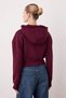 Mürdüm Crop Oversize Örme Hırka/Sweatshirt TWOAW25SW00302 - 4