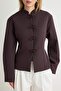 Dark Brown Blazer Jacket Twoaw27Bc00020 - 4