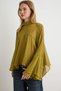 Green Flounced Unlined Boho Woven Blouse Twoaw26Bz00203
