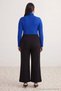 Black High Waist Flare Leg Button Detailed Plus Size Trousers Tbbaw27Ar00028 - 2
