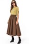 Mixray High Waist A-Line Midi Skirt - 2