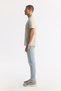 Men's Beige Crew Neck Printed Bi-Stretch Interlock Regular Fit T-Shirt A51Y1132 - 3