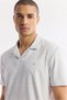 Men's Light Gray Apaj Collar Jacquard Elastane Regular Fit T-Shirt A51Y1069 - 2