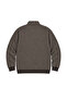 Men's Large Size Melange Beige Thessaloniki Stand Collar Pocket Cardigan 3Xl-4Xl-5Xl-6Xl-7Xl-8Xl - 5