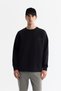 Men's Black Crew Neck Elastane Oversize Fit Sweatshirt A42Y1248