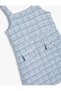 Tweed Gilet Dress with Straps and Pearl Button Detail - 3