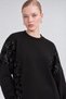 Sequin Embroidered Sports Suit Black - 5