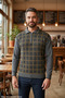 Men's Gray Non-Pilling Patterned Polo Collar Knit Sweater - 4