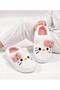 Women's Powder Hello Figured Plush Slippers Home Slippers - 3