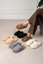Gofin Gray Mini Butterflies Detailed Plush House Slippers Women's Winter Slippers - 5