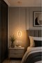مصباح سقف مفرد مودرن LED ذهبية بتصميم حلقة بيضاوية رفيعة مرصعة بالكريستال - نجفة سقف 4 واط (موديل 6170-1) - 4